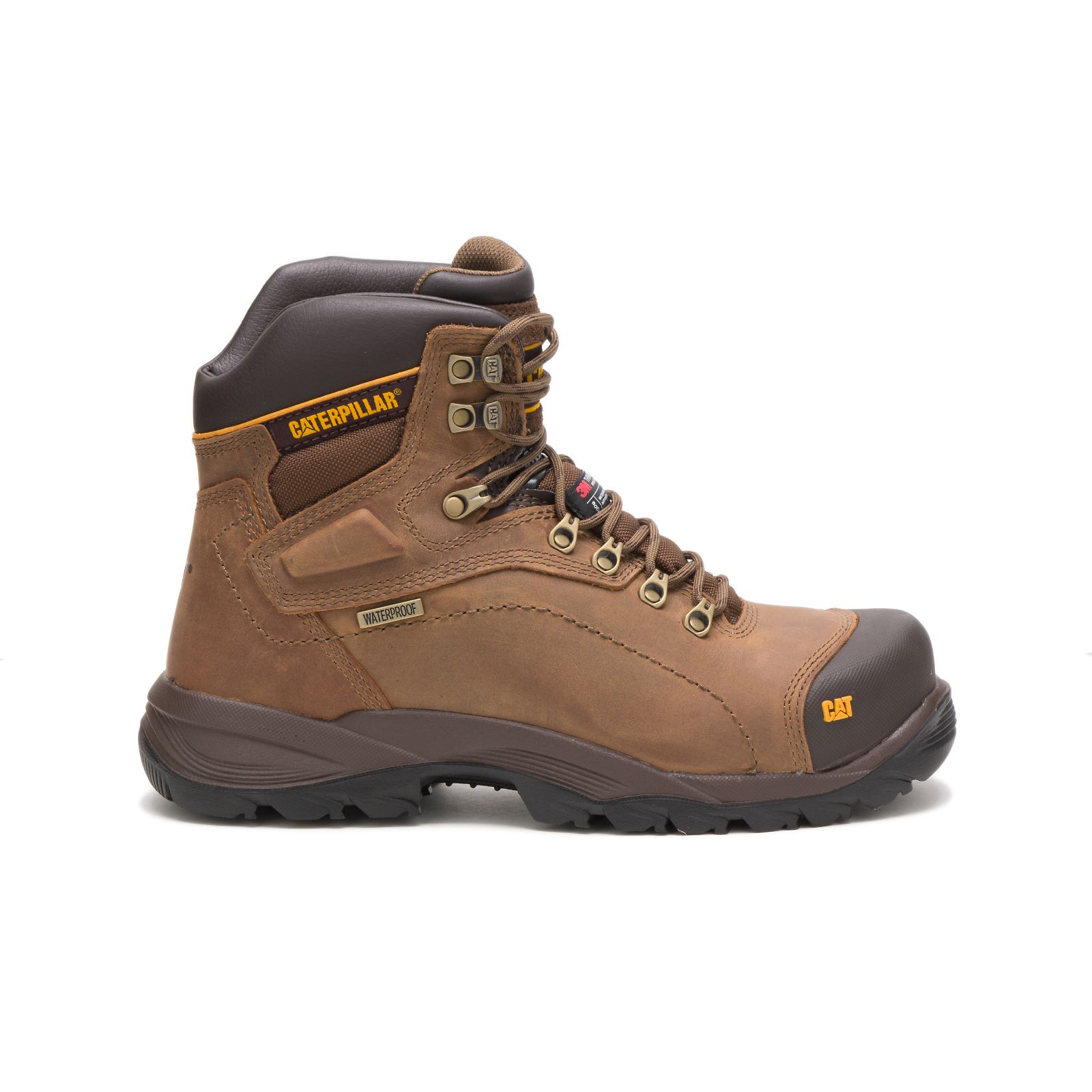 Men's Caterpillar Diagnostic Hi Waterproof Thinsulate™ Steel Toe Steel Toe Boots Dark Beige Ireland VCHT23597